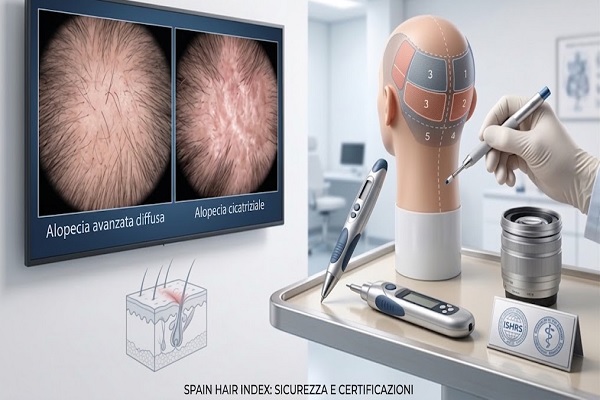 Strumenti di diagnosi e pianificazione per un trapianto capelli complesso in casi di alopecia avanzata e cicatriziale