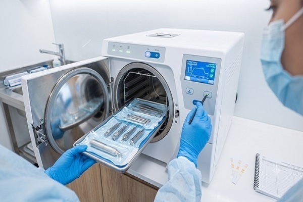 Processo di disinfezione in autoclave secondo i protocolli di sterilizzazione per FUE