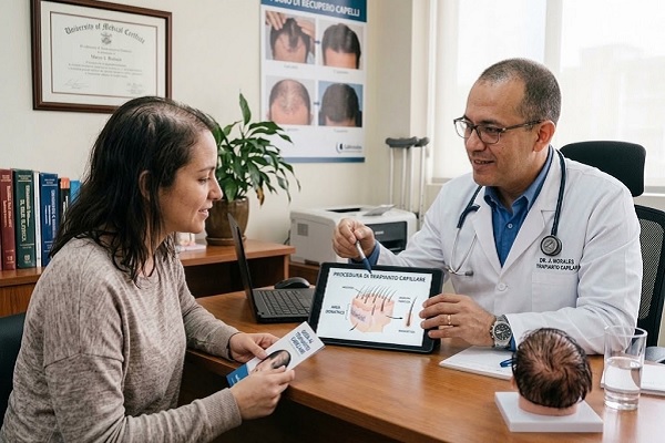 Valutazione medica qualificata prima dell'intervento, evitando i rischi di un trapianto capelli economico Spagna